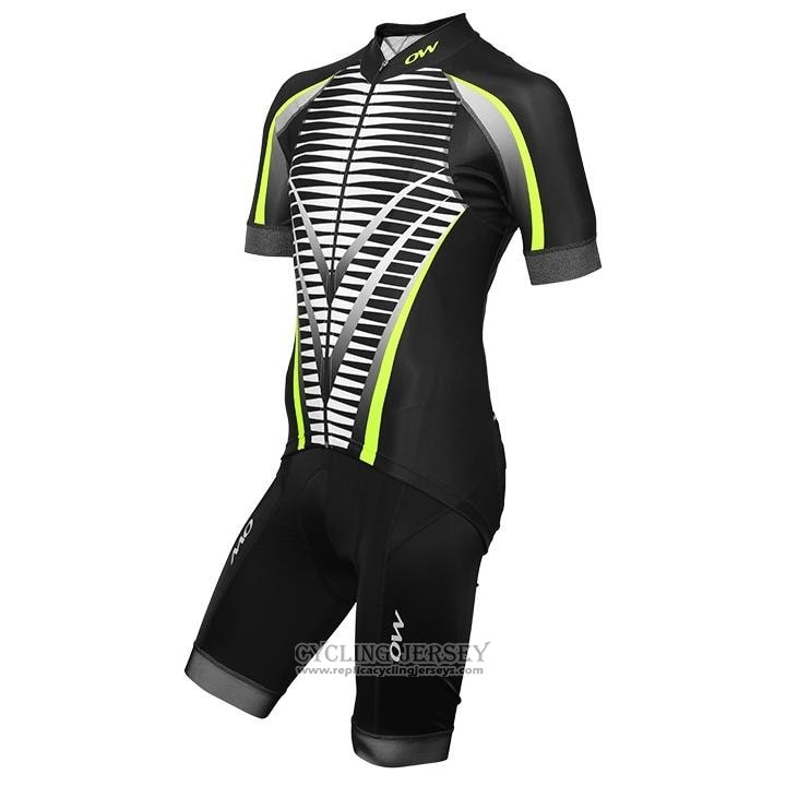 2020 Cycling Jersey One Way Black Yellow Short Sleeve And Bib Short